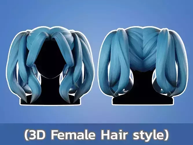 3D Hair Female 006