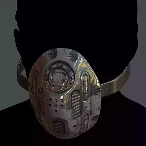 Helmet gas mask scifi military combat Low-poly 