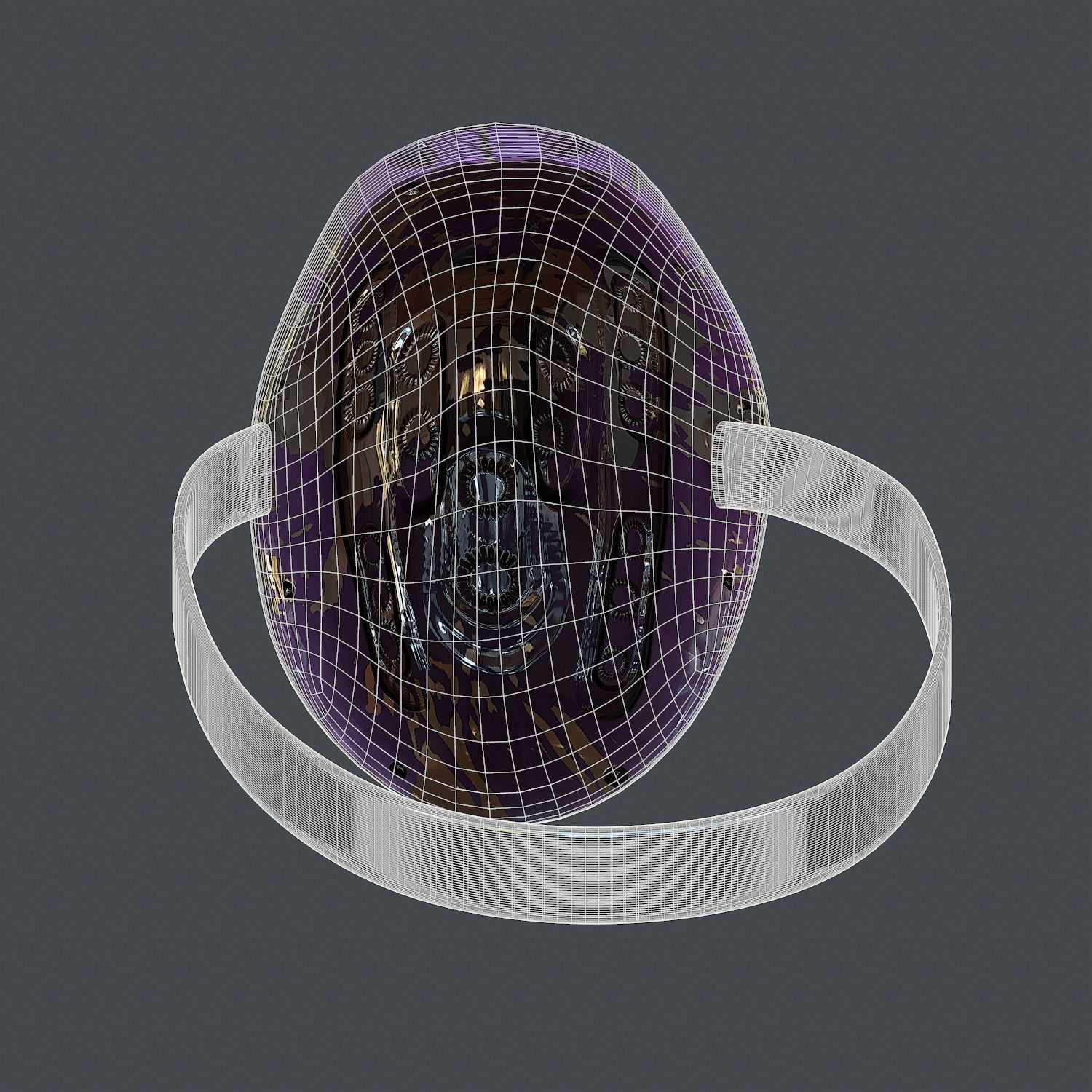 Helmet gas mask scifi military combat Low-poly Low-poly 3D model_7