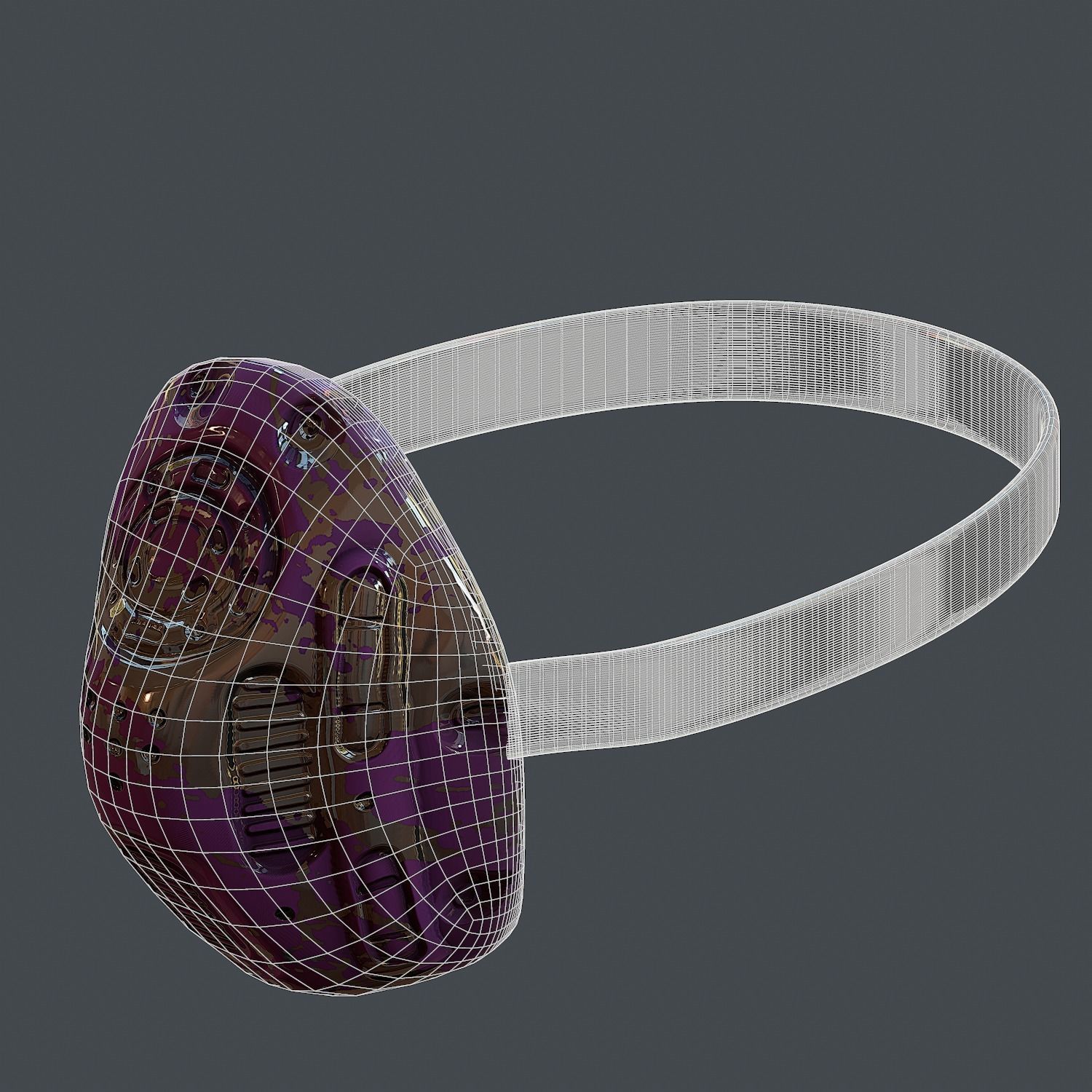 Helmet gas mask scifi military combat Low-poly Low-poly 3D model_8