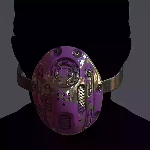 Helmet gas mask scifi military combat Low-poly 