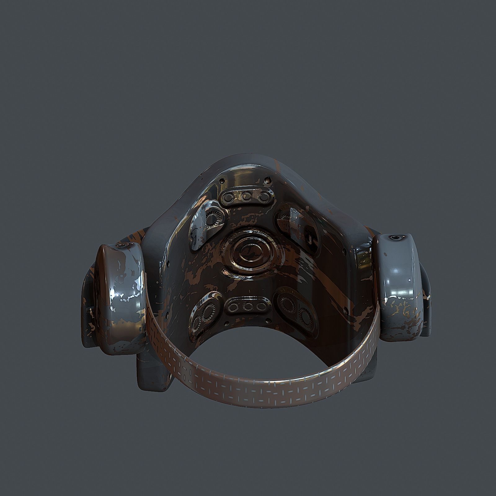 Helmet gas mask scifi military combat Low-poly Low-poly 3D model_8