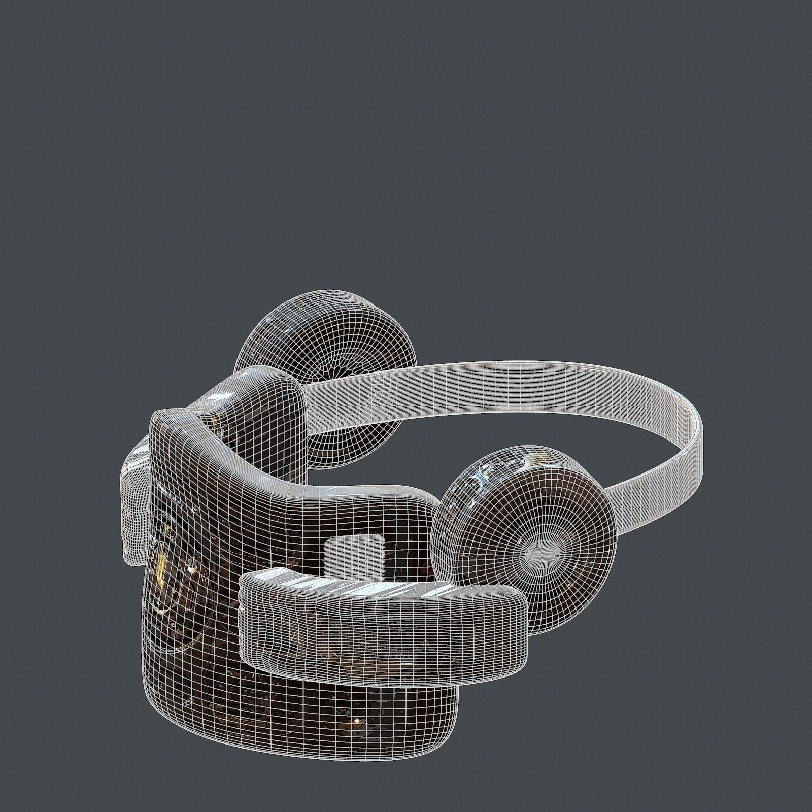 Helmet gas mask scifi military combat Low-poly Low-poly 3D model_9