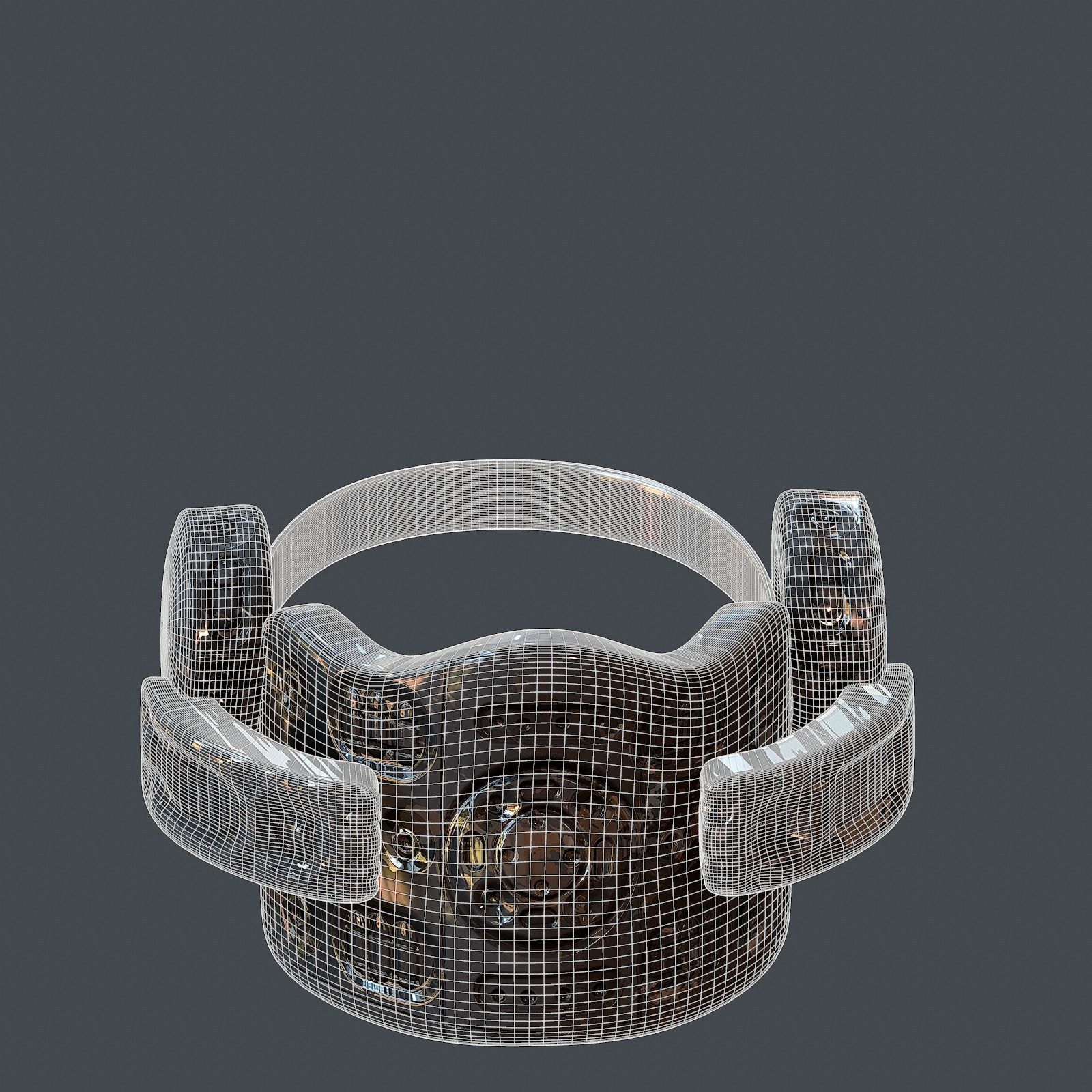 Helmet gas mask scifi military combat Low-poly Low-poly 3D model_6