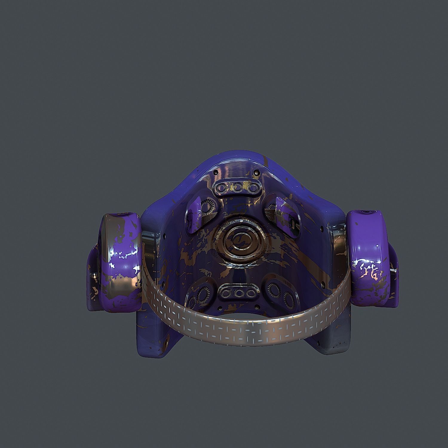 Helmet gas mask scifi military combat Low-poly Low-poly 3D model_6