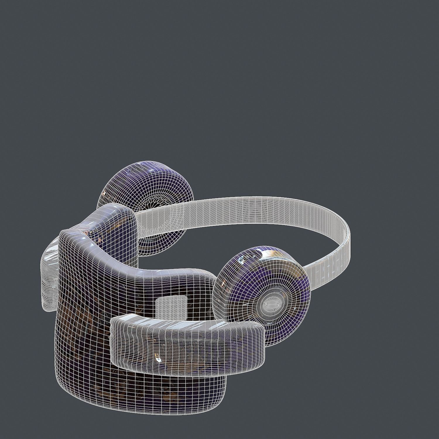 Helmet gas mask scifi military combat Low-poly Low-poly 3D model_8