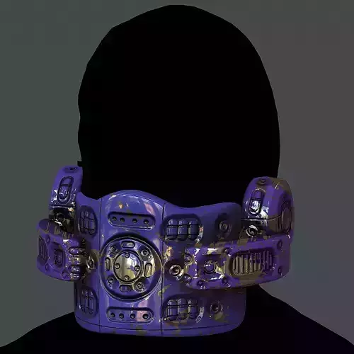 Helmet gas mask scifi military combat Low-poly