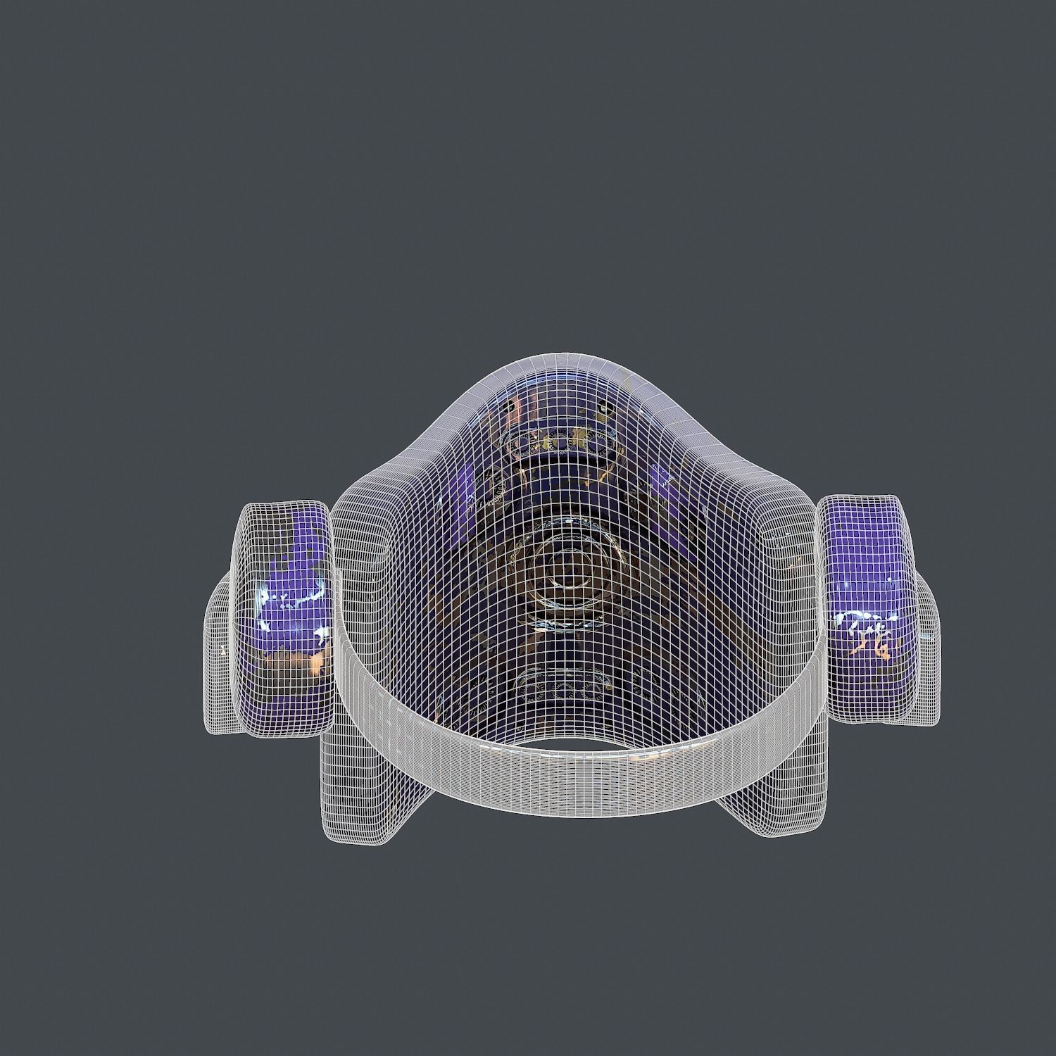 Helmet gas mask scifi military combat Low-poly Low-poly 3D model_7