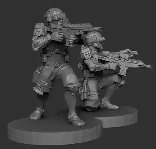 Private security forces - prototypes 3D print model