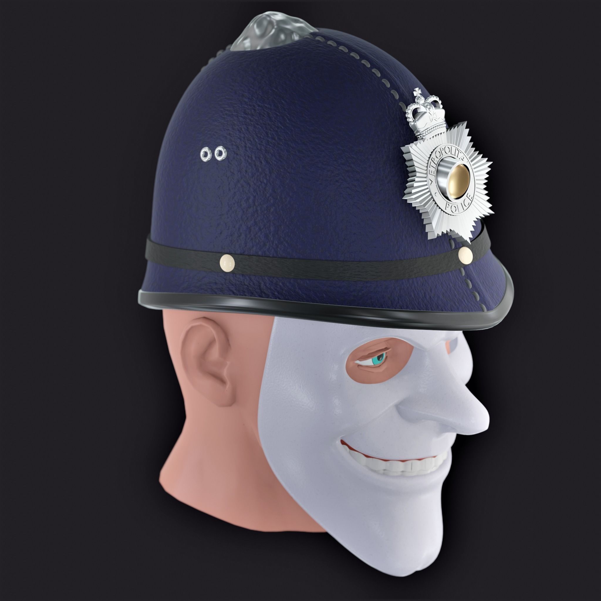 Bobby Mask and Helmet 3D print model_4