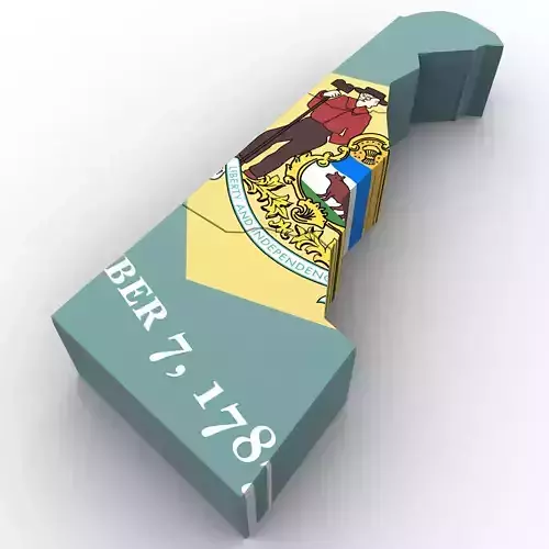 Delaware Political Map 3D model