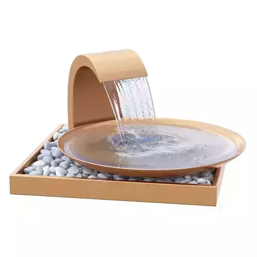 Decorative metal garden fountain 3D model