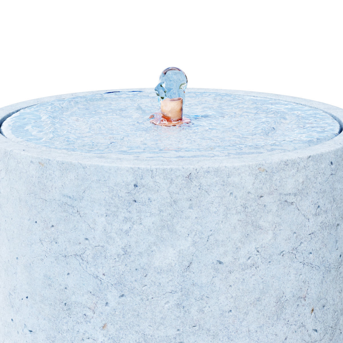 Evita Concrete Fountain 3D model_2