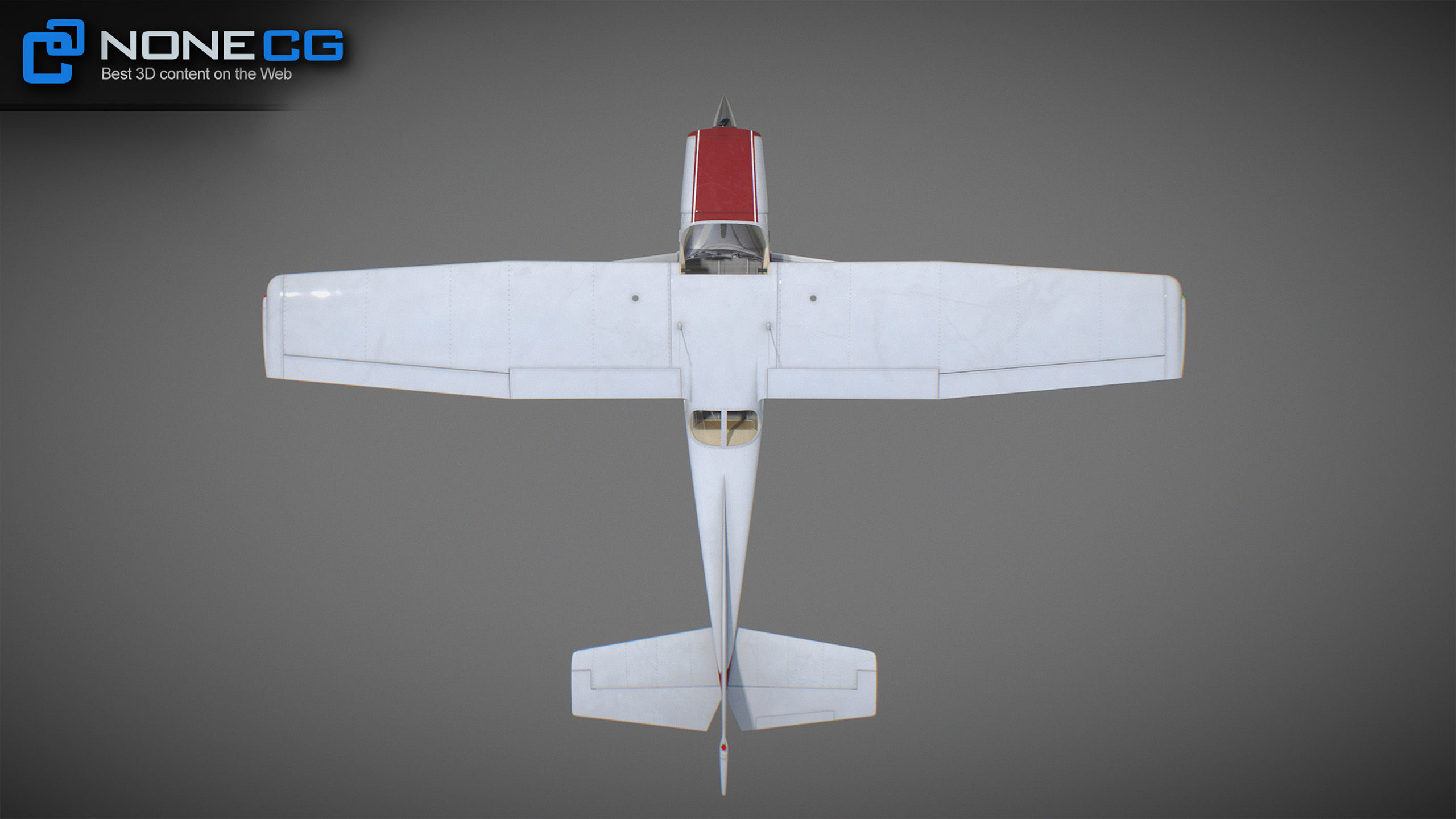 Cessna Plane Low-poly 3D model_43