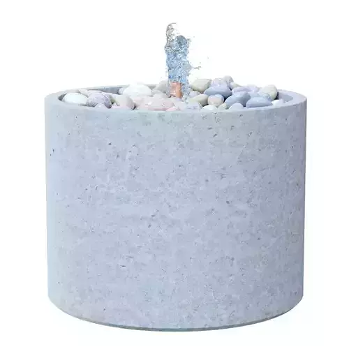 Evita Concrete Pebble Fountain 3D model