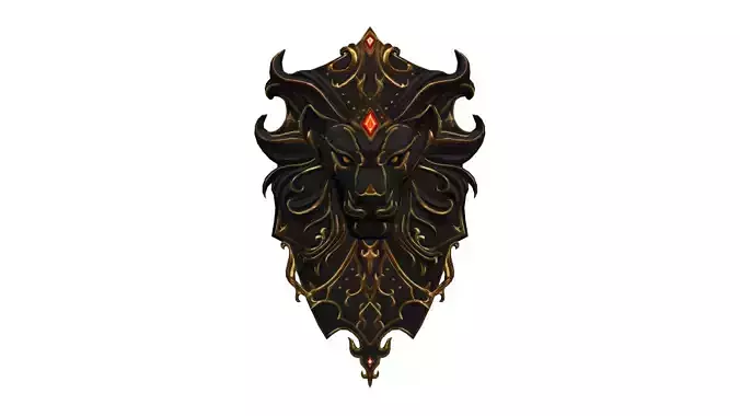 Shield Black Lion