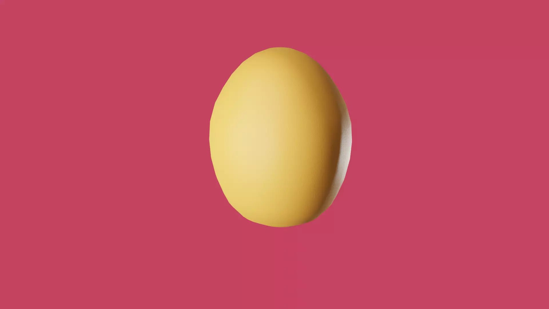 egg from a chicken  Low-poly 3D model_0