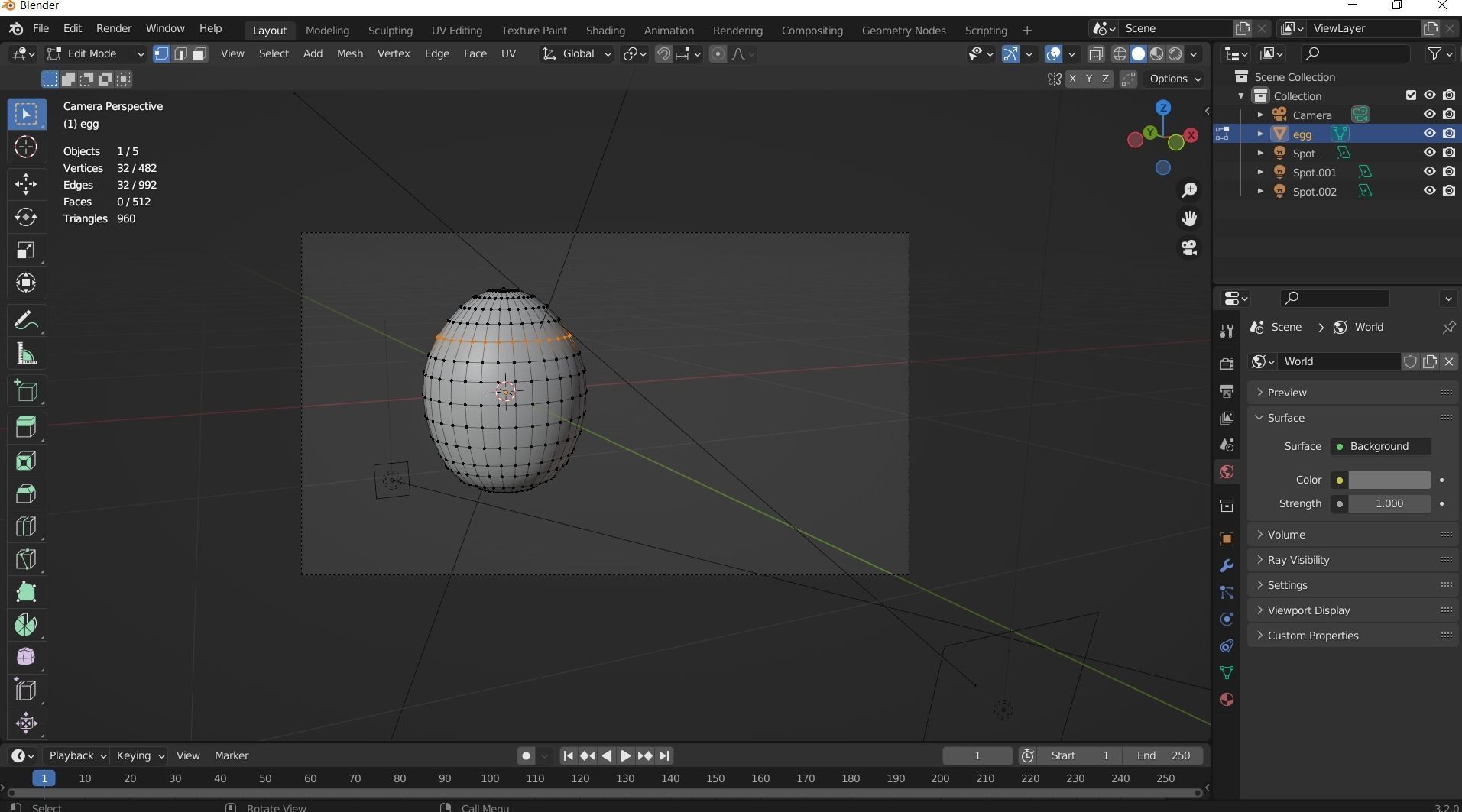 egg from a chicken  Low-poly 3D model_2