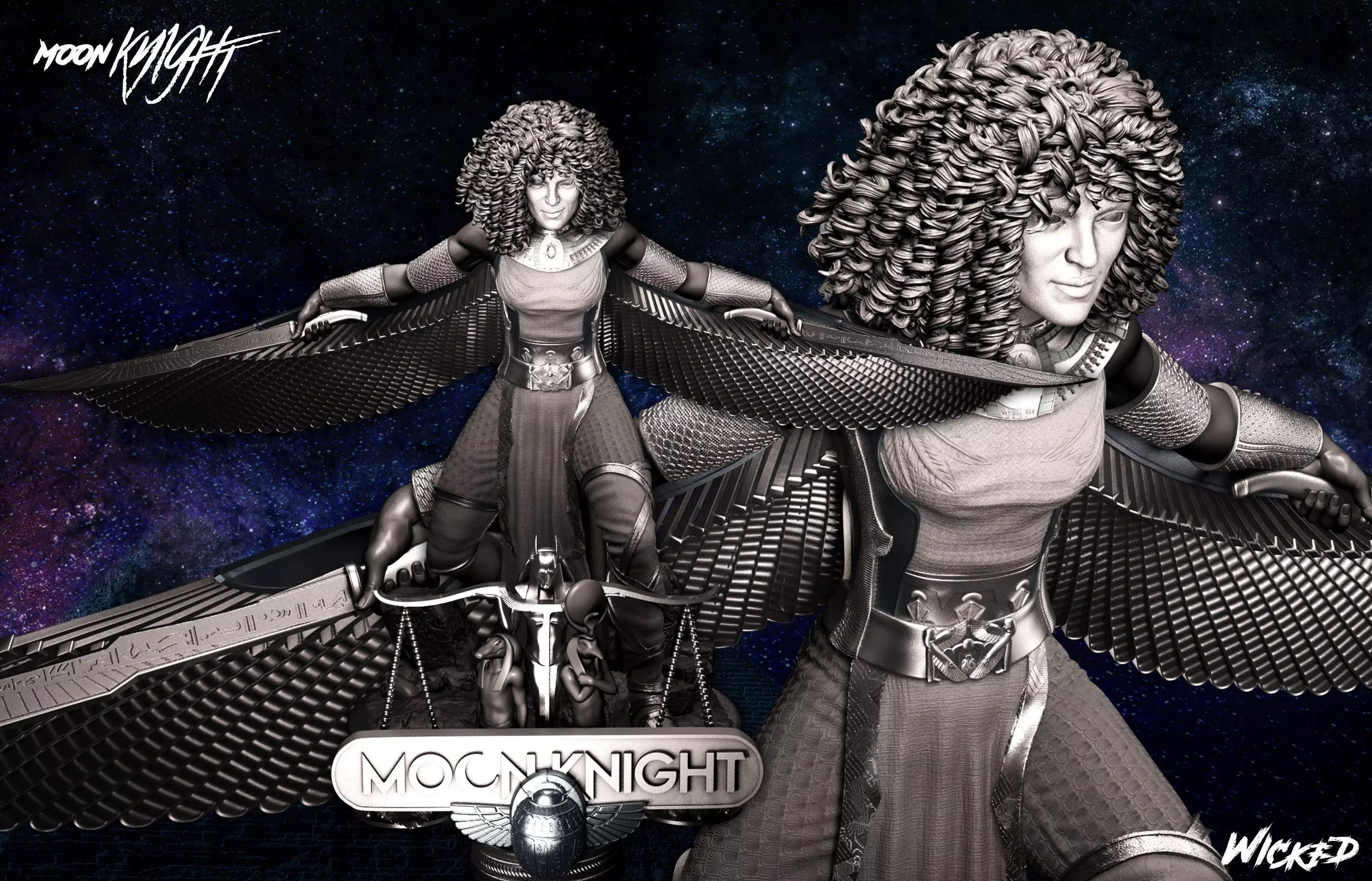 Wicked Marvel Scarlet Scarab Sculpture 3D print model 3D print model_0