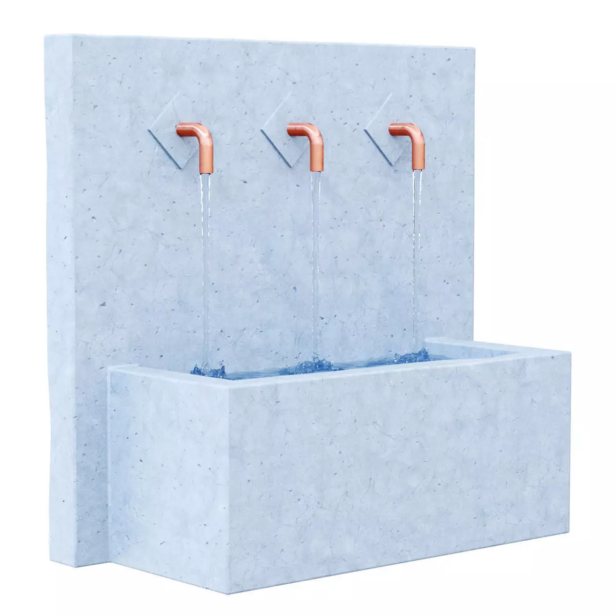 Resin 3 Spout Fountain 3D model_0