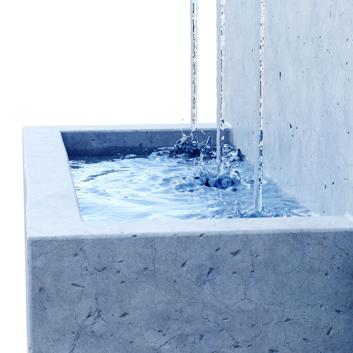 Resin 3 Spout Fountain 3D model_4