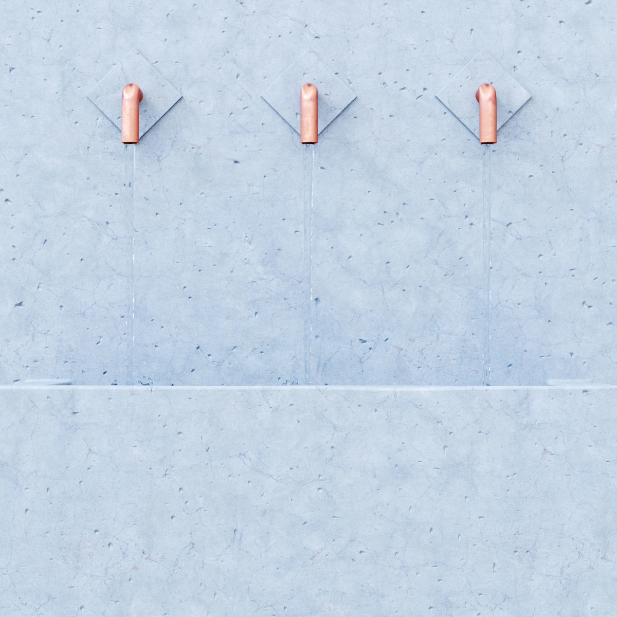 Resin 3 Spout Fountain 3D model_2