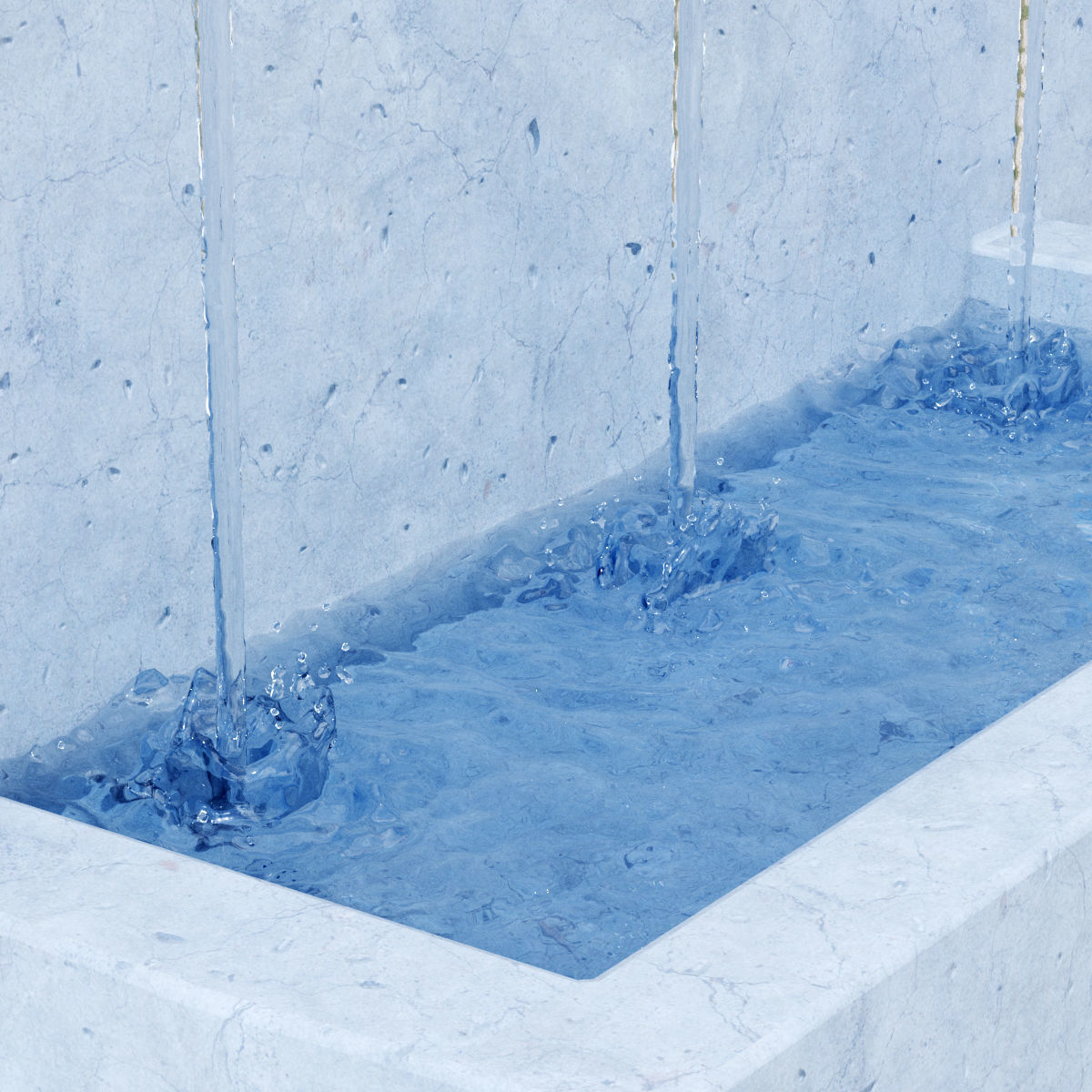 Resin 3 Spout Fountain 3D model_3