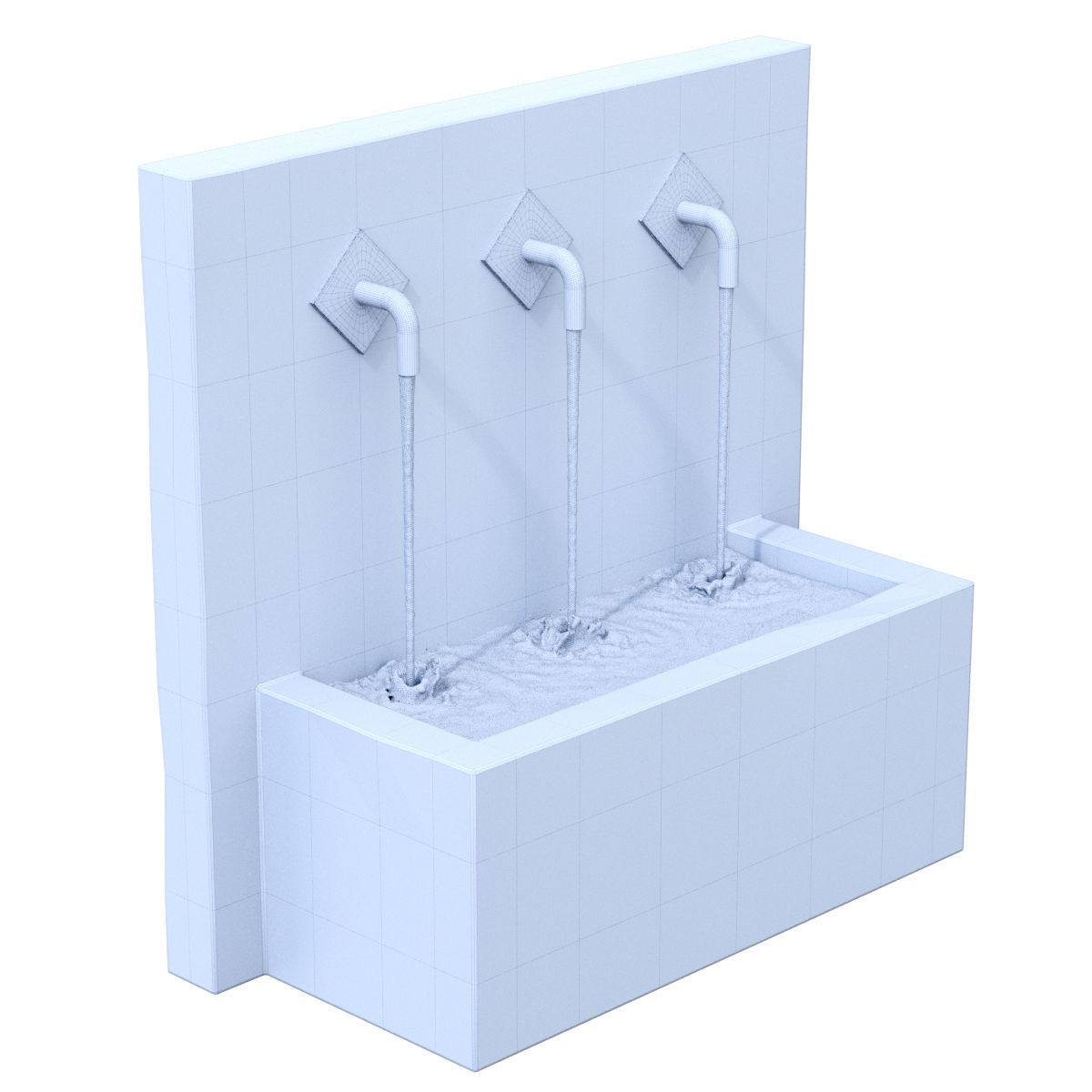 Resin 3 Spout Fountain 3D model_6