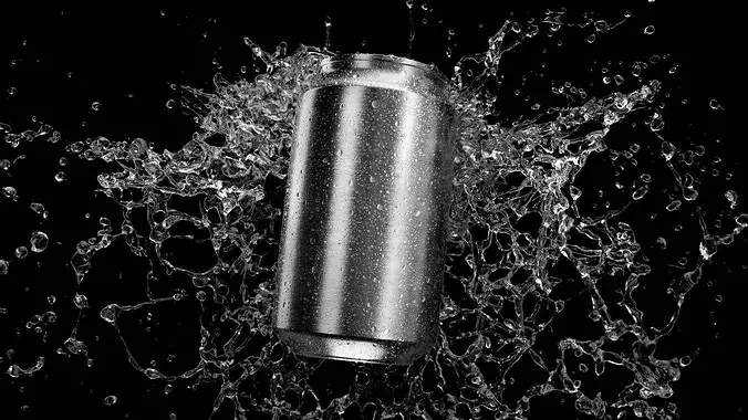 Splash Soda Animated 3D model 2