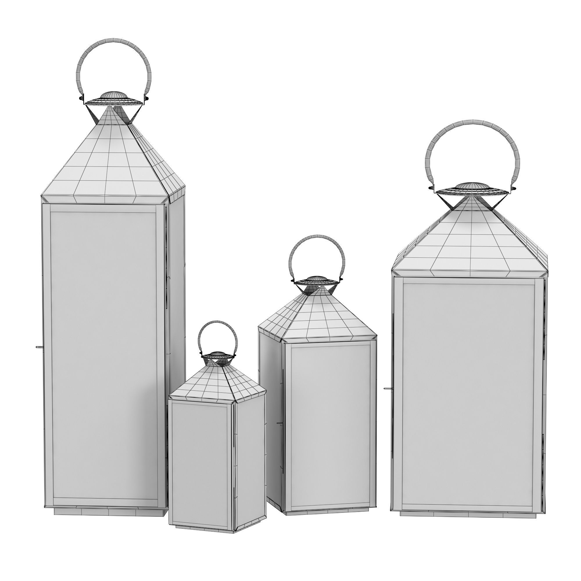 Cardiff Outdoor Lantern 3D model_4