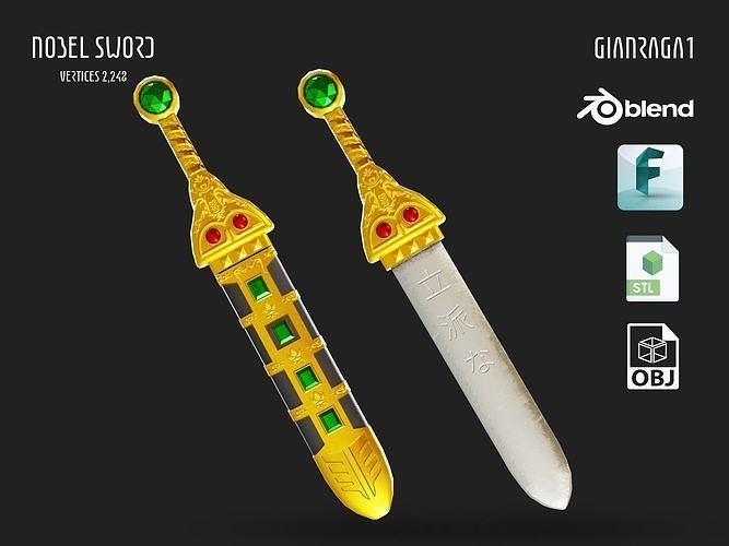 Nobel Sword Low-poly 3D model