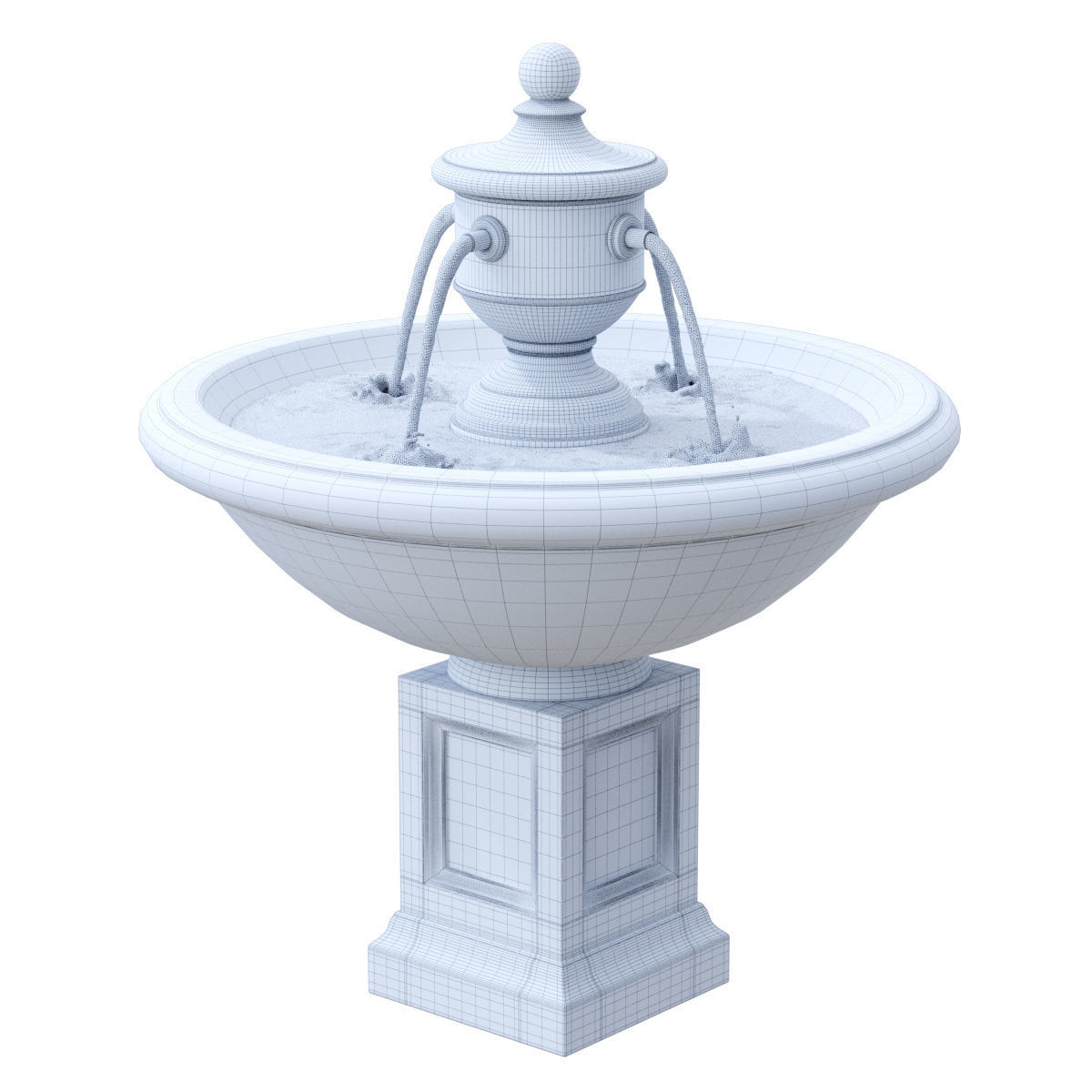 Rochefort Fountain 3D model_5