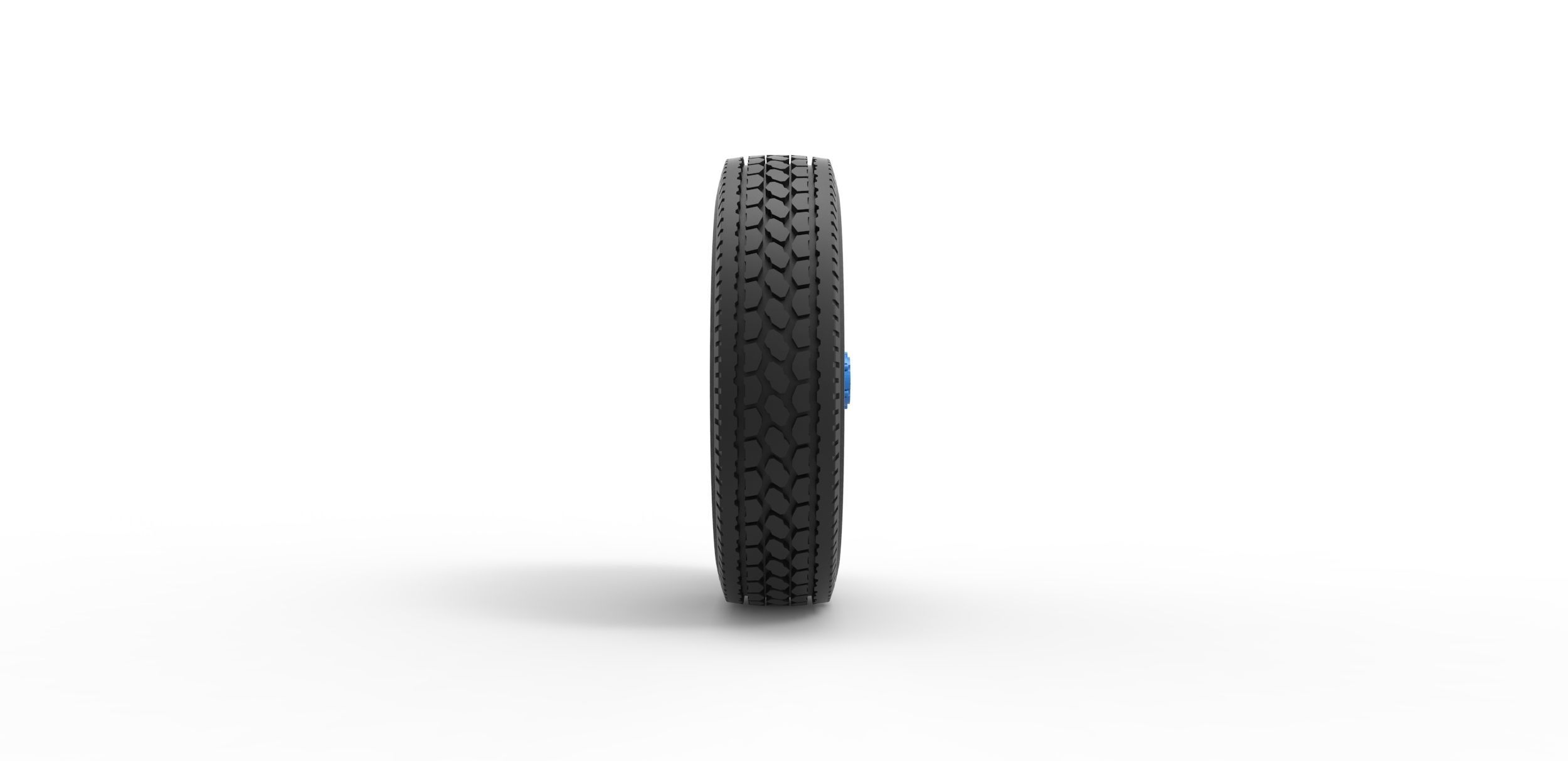 Front 6 spoke wheel of old school truck Scale 1 to 25 3D print model_3