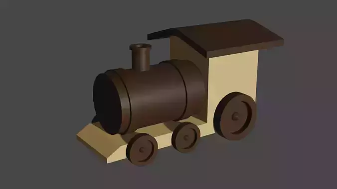 Beautiful low poly Train locomotive 
