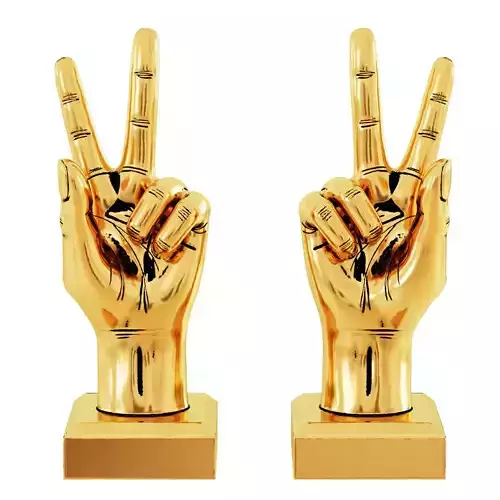 Statuette Hand Gesture Victory 3D model