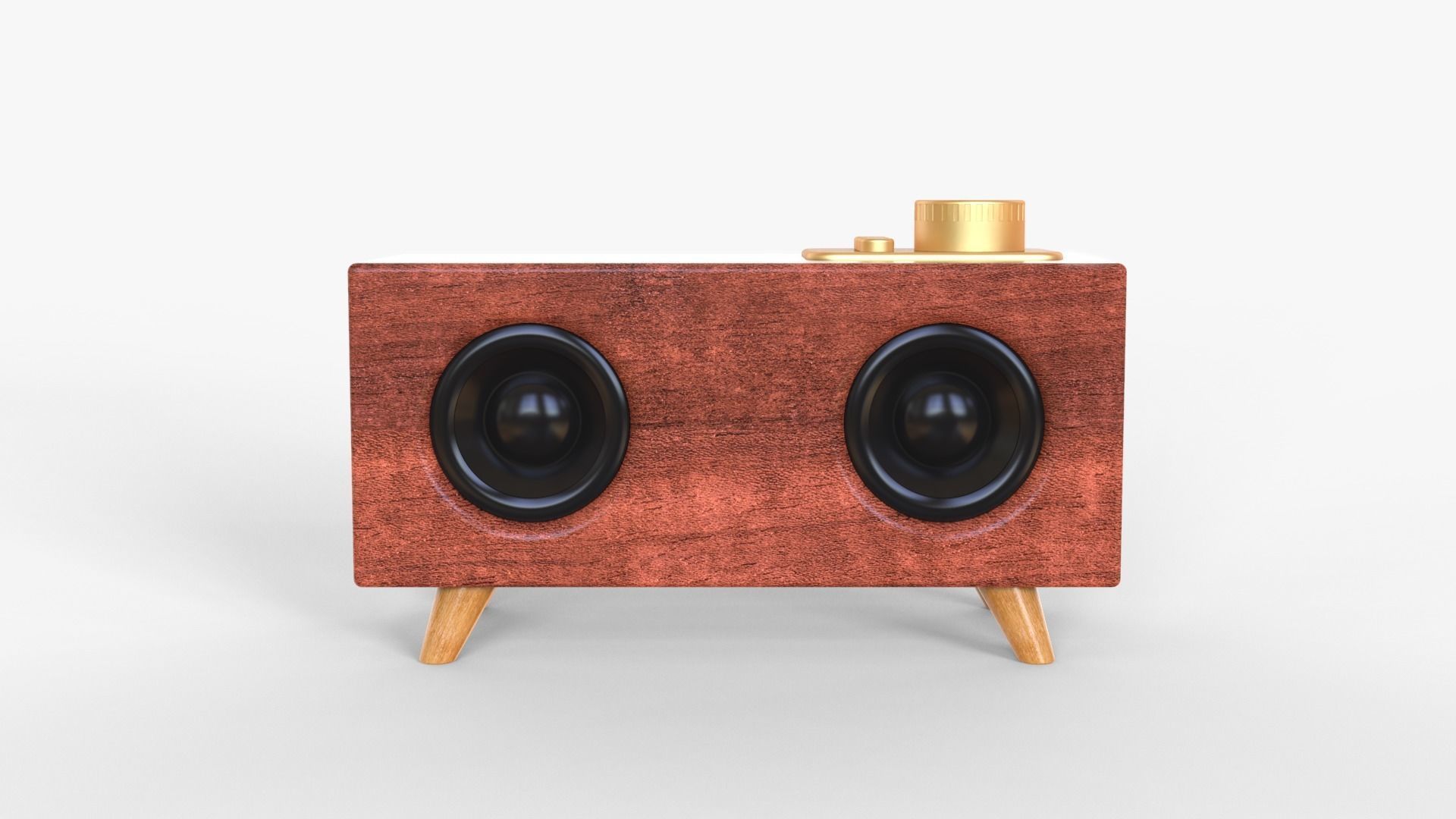 Mini Retro Speaker 3D model_2