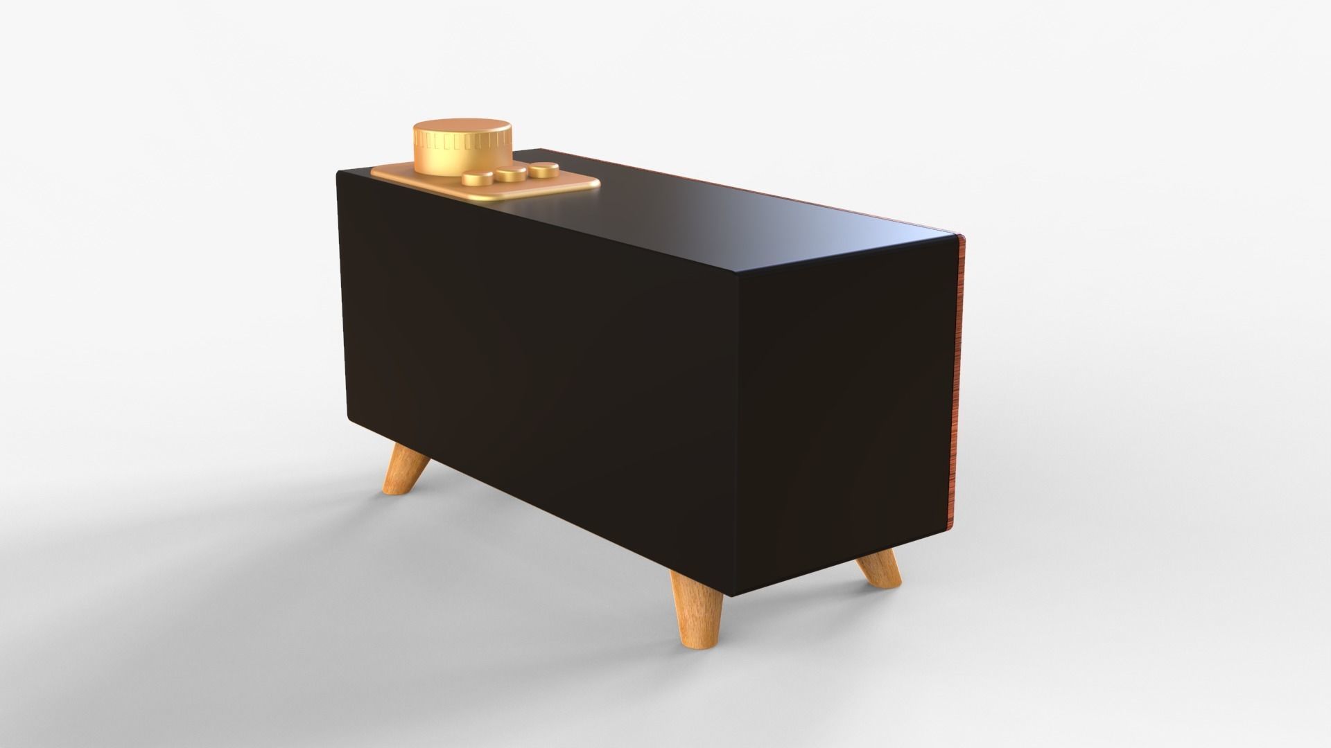 Mini Retro Speaker 3D model_5