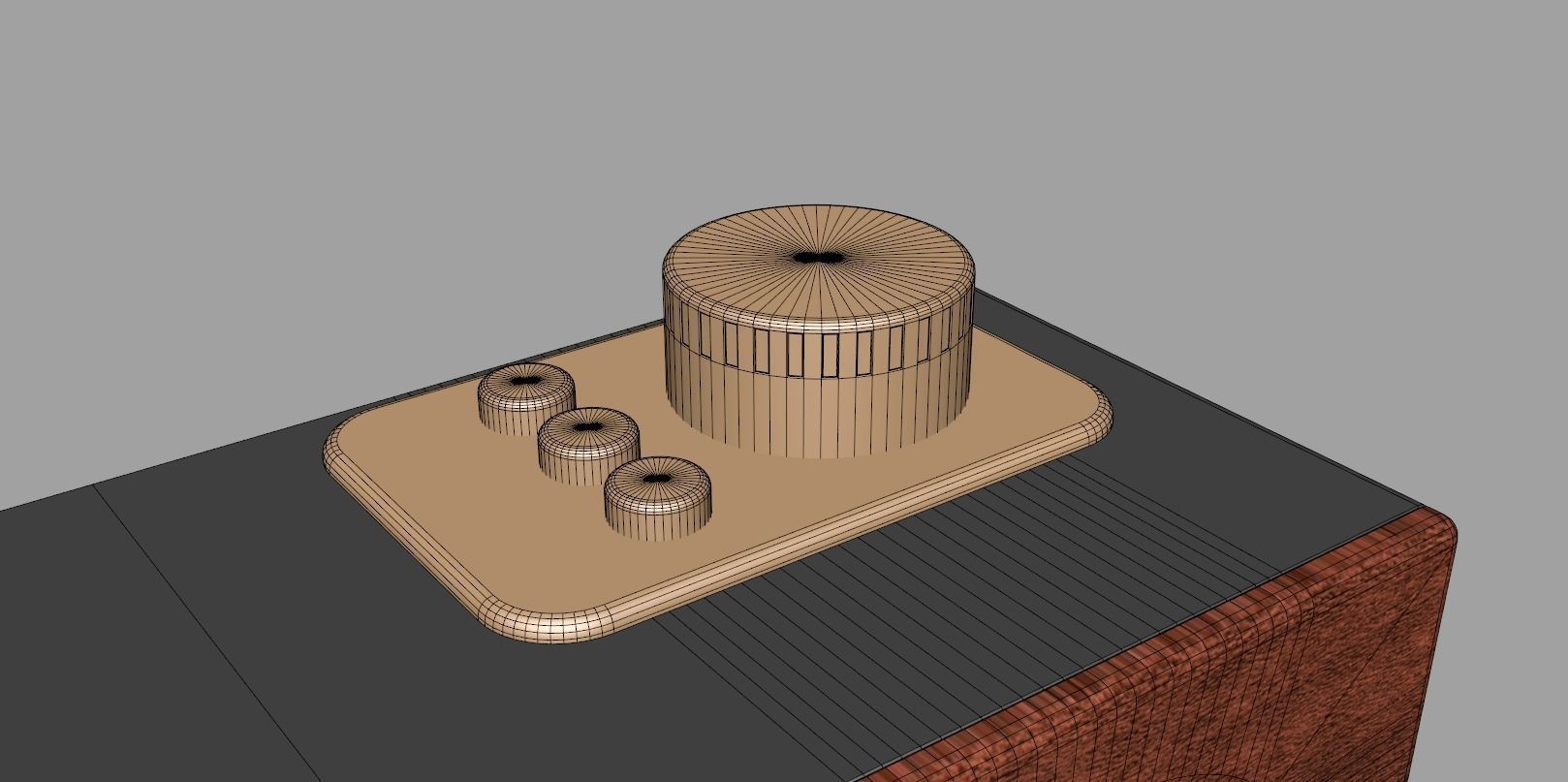 Mini Retro Speaker 3D model_11