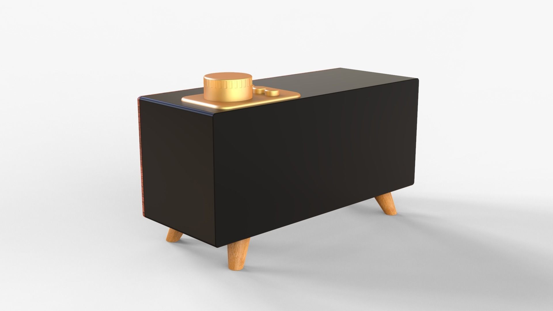 Mini Retro Speaker 3D model_4