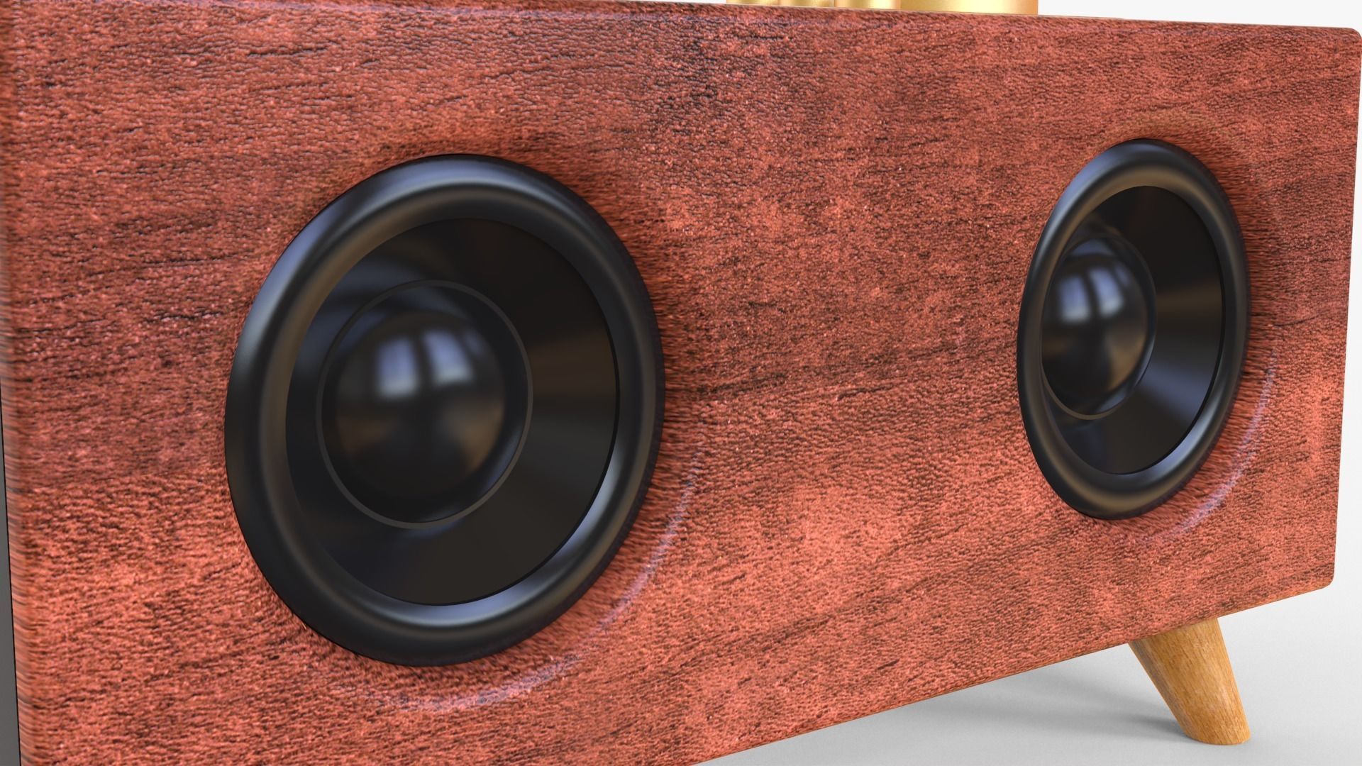 Mini Retro Speaker 3D model_7