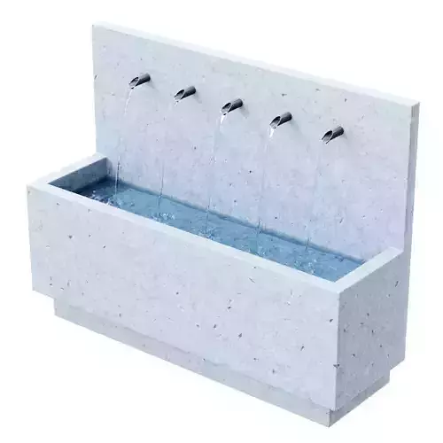 Suni Concrete Penta Wall Fountain