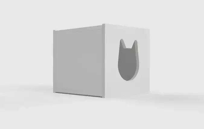 IKEA KALLAX Cat Box White 3D model