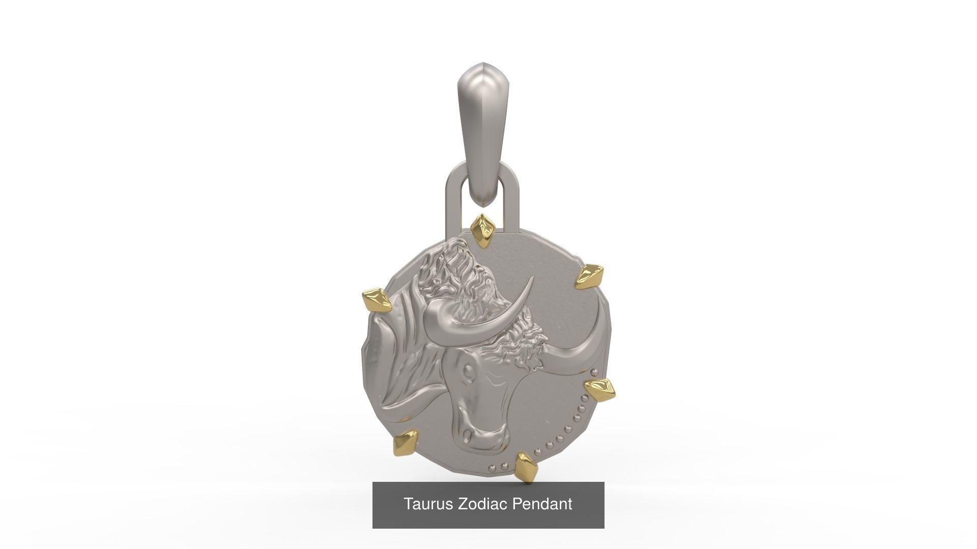 David Yurman Zodiac Amulet Pendant 3D Model Collection_11