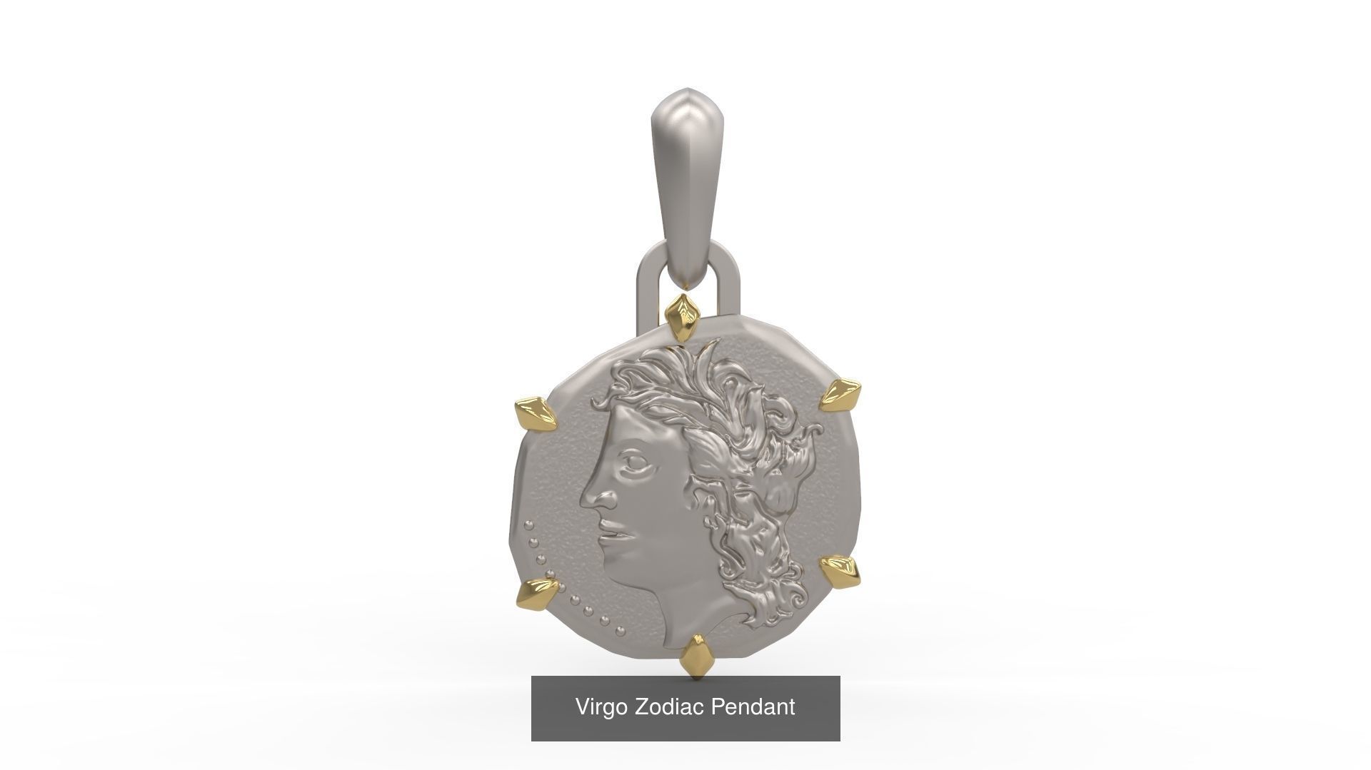 David Yurman Zodiac Amulet Pendant 3D Model Collection_12
