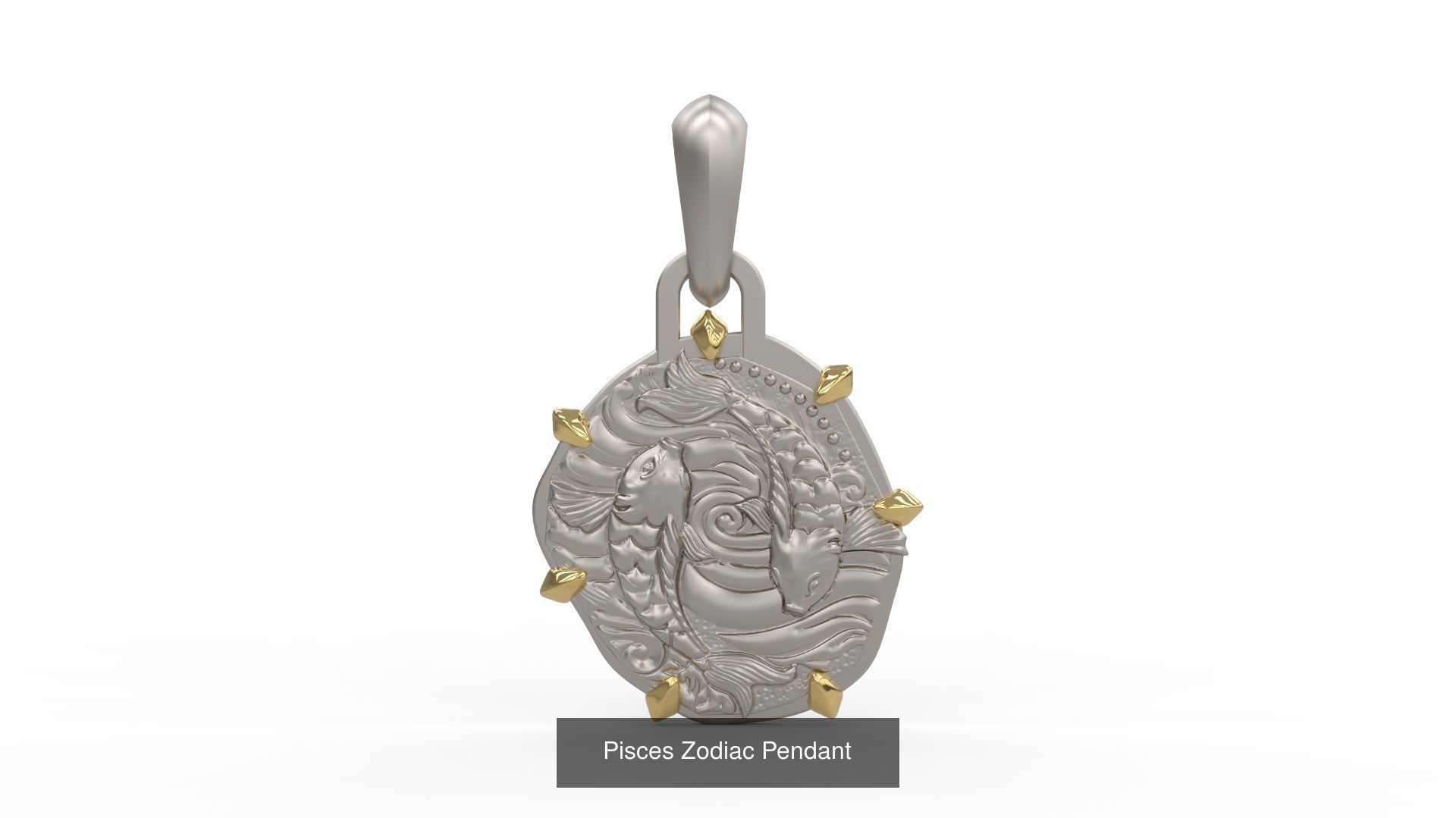 David Yurman Zodiac Amulet Pendant 3D Model Collection_8