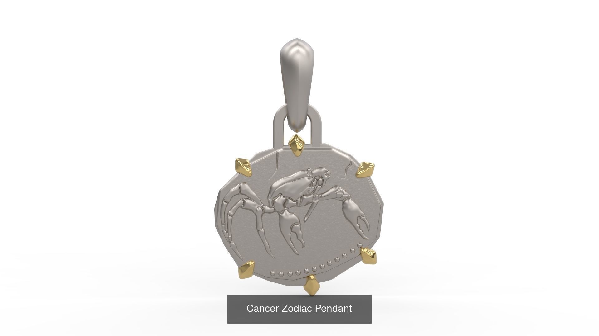 David Yurman Zodiac Amulet Pendant 3D Model Collection_3