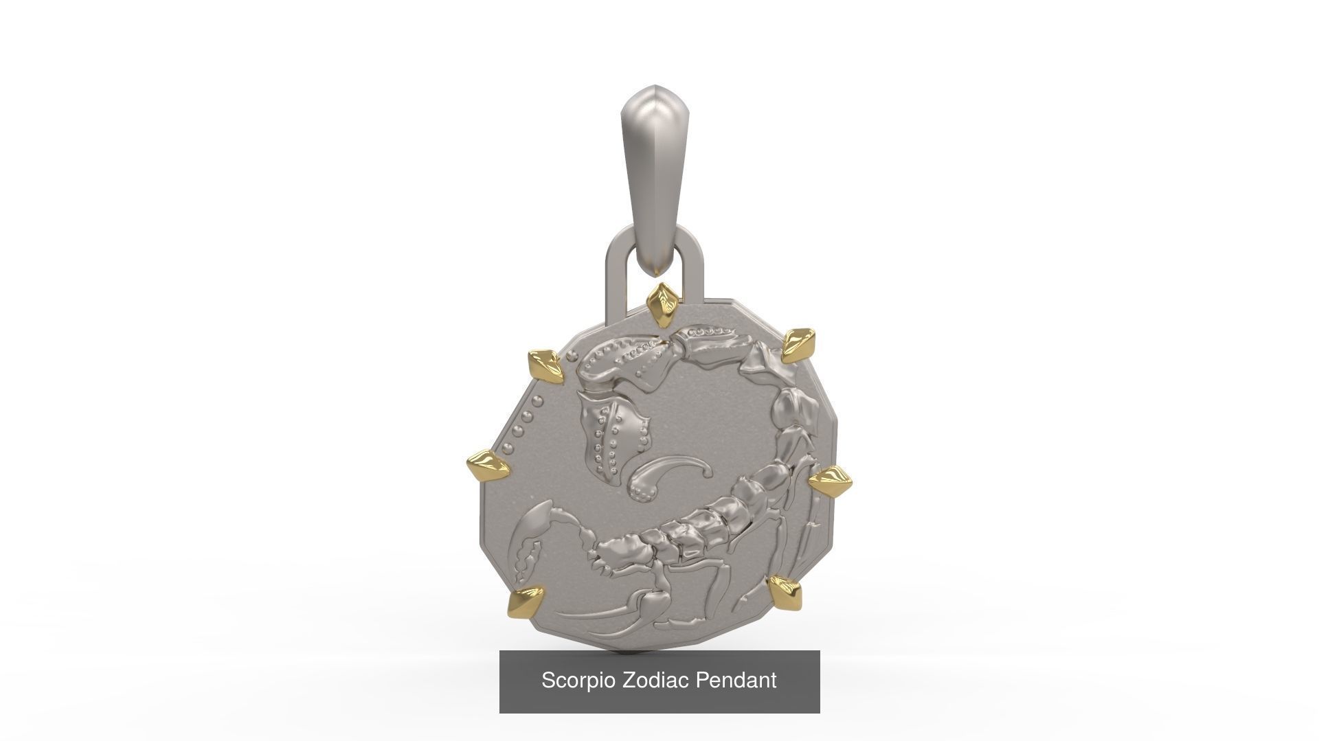 David Yurman Zodiac Amulet Pendant 3D Model Collection_10