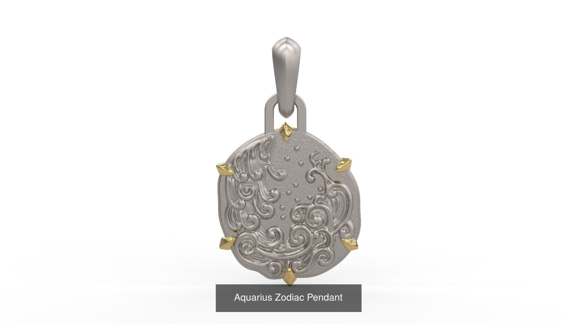 David Yurman Zodiac Amulet Pendant 3D Model Collection_1