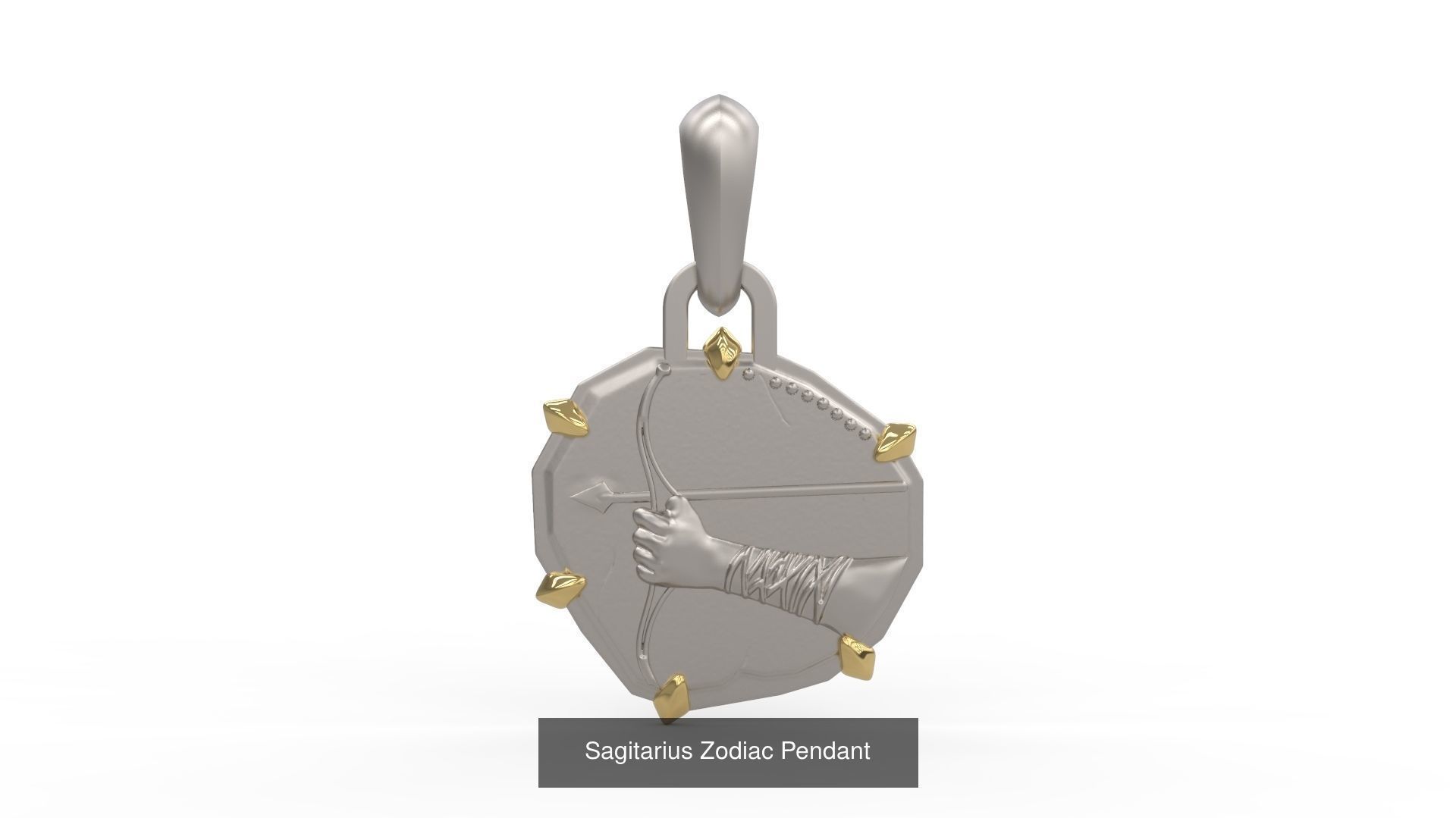 David Yurman Zodiac Amulet Pendant 3D Model Collection_9