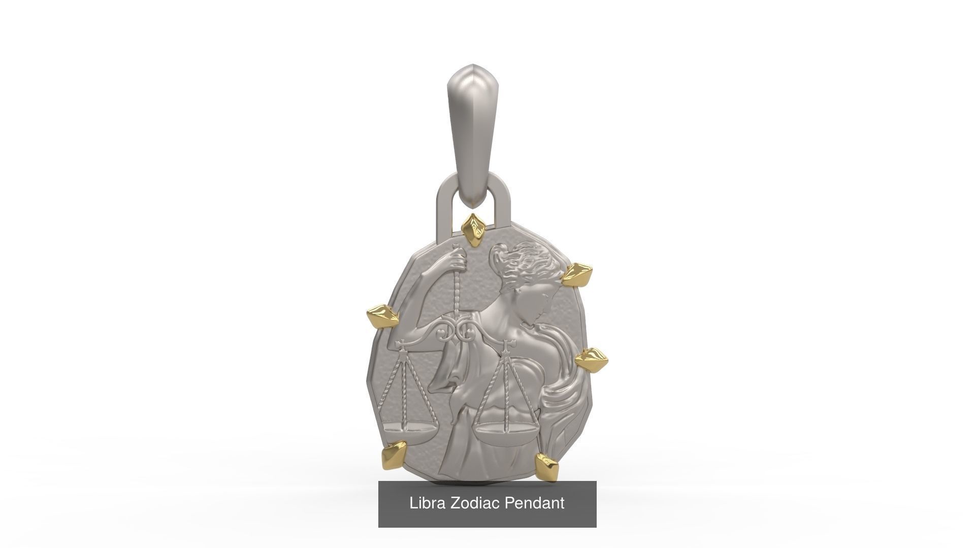 David Yurman Zodiac Amulet Pendant 3D Model Collection_7